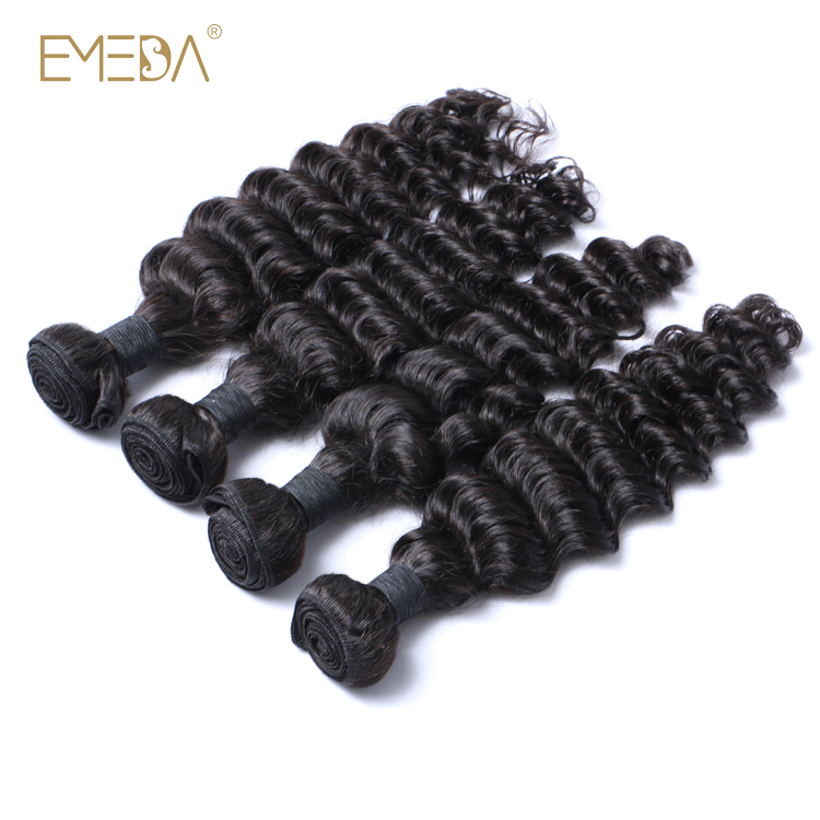 Wholesale Human Hair Weave Brazilian Unprocessed Virgin Hair Bundles Deep Wave Hair  LM349